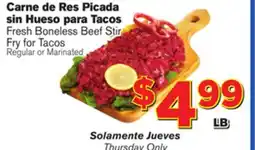 El Super Fresh Fresh Boneless Beef Stir Fry for Tacos Fry offer
