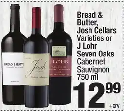 Super King Markets Bread & Butter, Josh Cellars Varieties or J Lohr Seven Oaks Cabernet Sauvignon offer