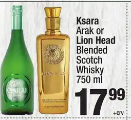 Super King Markets Ksara Arak or Lion Head Blended Scotch Whisky offer
