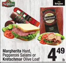 Super King Markets Margherita Hard, Pepperoni Salami or Kretschmar Olive Loaf offer