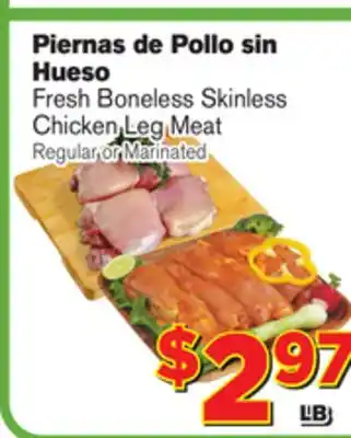El Super Fresh Fresh Boneless Skinless Chicken Leg Meat offer