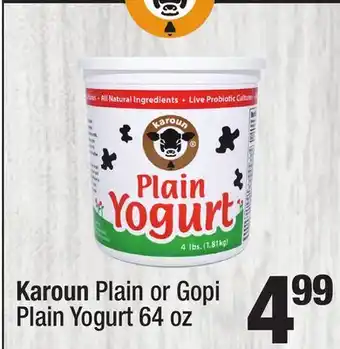 Super King Markets Karoun Plain or Gopi Plain Yogurt offer