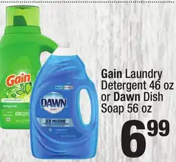 Super King Markets Gain Laundry Detergent 46 oz or Dawn Dish Soap 56 oz offer