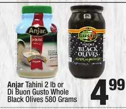 Super King Markets Anjar Tahini 2 lb or Di Buon Gusto Whole Black Olives 580 Grams offer