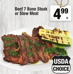 Super King Markets Beef 7 Bone Steak or Stew Meat offer