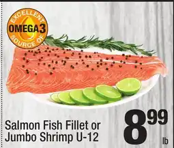 Super King Markets Salmon Fish Fillet or Jumbo Shrimp offer