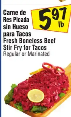 El Super Fresh Boneless Beef Stir Fry for Tacos offer