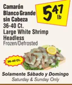 El Super 36-40 ct. Large White Shrimp Headless offer