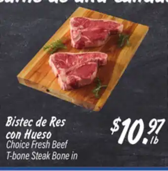 El Super Choice Fresh Beef T-bone Steak offer
