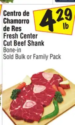 El Super Fresh Center Cut Beef Shank offer