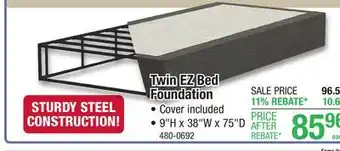 Menards Rize Home Twin EZ Bed Foundation offer