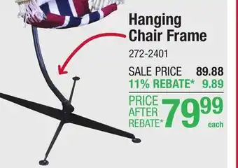 Menards Backyard Creations Hanging Hammock Chair Frame offer