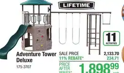 Menards Lifetime Adventure Tower Deluxe offer