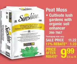 Menards Sunshine Sphagnum Peat Moss - 2.2 cu. ft offer