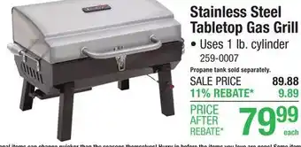Menards Char-Broil 1-Burner Tabletop Propane Gas Grill offer