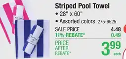 Menards 28 x 60 Pool Towel - Assorted Styles offer