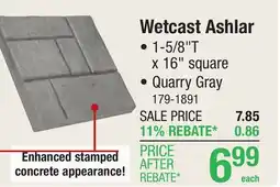 Menards 16 x 16 Quarry Gray Wetcast Ashlar Patio Block offer
