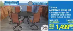 Menards Signature Design by Ashley Appletown Brown 7-Piece Dining Patio Set with Orange Fabric offer