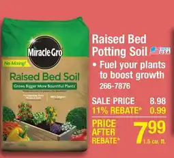 Menards Miracle-Gro Raised Bed Potting Soil - 1.5 cu. ft offer