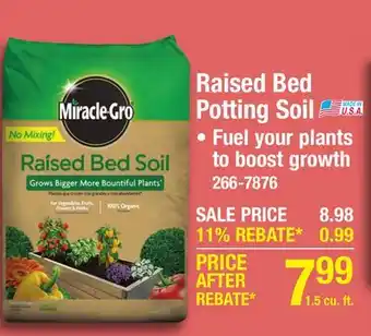 Menards Miracle-Gro Raised Bed Potting Soil - 1.5 cu. ft offer