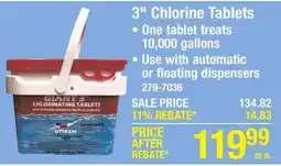 Menards Utikem Giant 3 Pool Chlorine Tablets - 25 lbs offer
