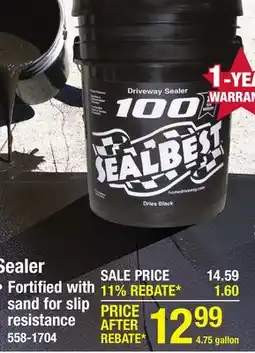 Menards SealBest 100 Blacktop Driveway Sealer - 4.75 gal offer