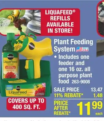 Menards Miracle-Gro 12-4-8 Liquafeed Advance Plant Feeding System offer