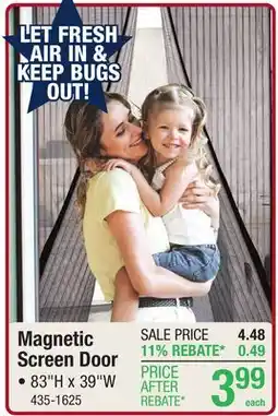 Menards Magnetic Screen Door 39W x 83H offer