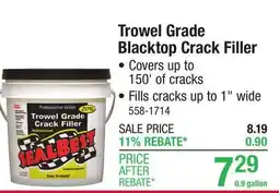 Menards SealBest Acrylic-Modified Trowel Grade Blacktop Crack Filler - 0.9 gal offer