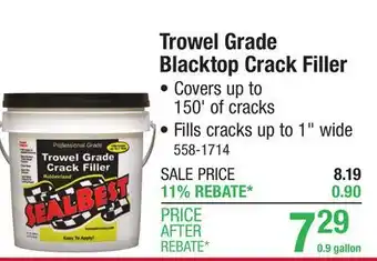 Menards SealBest Acrylic-Modified Trowel Grade Blacktop Crack Filler - 0.9 gal offer
