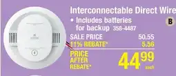 Menards Kidde Direct Wire AA Battery Backup Interconnectable Smoke & CO Detector offer