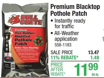 Menards BULLCRETE Premium Blacktop Pothole Patch - 50 lb offer