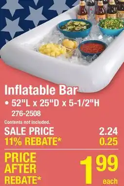 Menards Inflatable Serving Bar offer