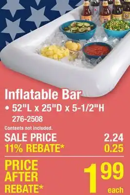 Menards Inflatable Serving Bar offer