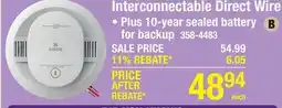 Menards Kidde Direct Wire 10-Year Battery Backup Interconnectable Smoke & CO Detector offer