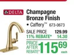 Menards Delta Caffery One-Handle 4 Centerset Champagne Bronze Bathroom Sink Faucet offer
