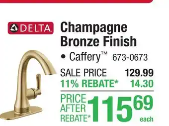 Menards Delta Caffery One-Handle 4 Centerset Champagne Bronze Bathroom Sink Faucet offer
