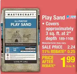 Menards Play Sand - 1/2 Cu. Ft offer