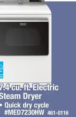 Menards Maytag 7.4 cu.ft. White Smart Electric Dryer with Extra Power offer