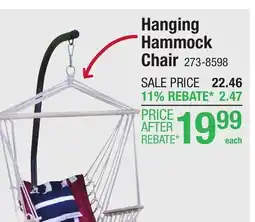 Menards Backyard Creations Polyester Hanging Hammock Chair offer