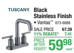 Menards Tuscany Vantaa Two Handle 4 Centerset Black Stainless Bathroom Sink Faucet offer