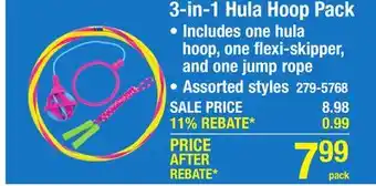 Menards Wham-O 3-in-1 Hula Hoop Variety Pack - Assorted Styles offer