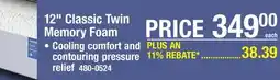 Menards Nectar Classic Memory Foam 5.1 Twin Mattress offer