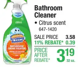 Menards Scrubbing Bubbles Citrus Grime Fighter Bathroom Cleaner - 32 oz offer