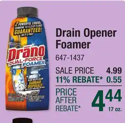 Menards Drano Dual-Force Foamer Clog Remover - 17 oz offer