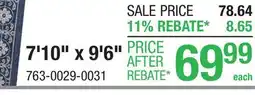 Menards Tayse Sierra Black 7'10 x 9'6 Indoor/Outdoor Area Rug offer