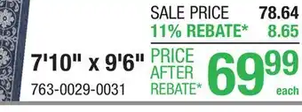 Menards Tayse Sierra Black 7'10 x 9'6 Indoor/Outdoor Area Rug offer