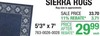 Menards Tayse Sierra Black 5'3 x 7' Indoor/Outdoor Area Rug offer