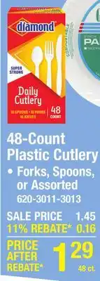 Menards Diamond Plastic Forks - 48 Count offer