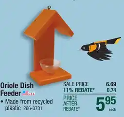 Menards Enchanted Garden Dish Oriole Feeder offer